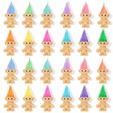 30 Pcs Long-Haired Lucky Mini Troll Dolls - 4" Vintage Style Action Figures ...