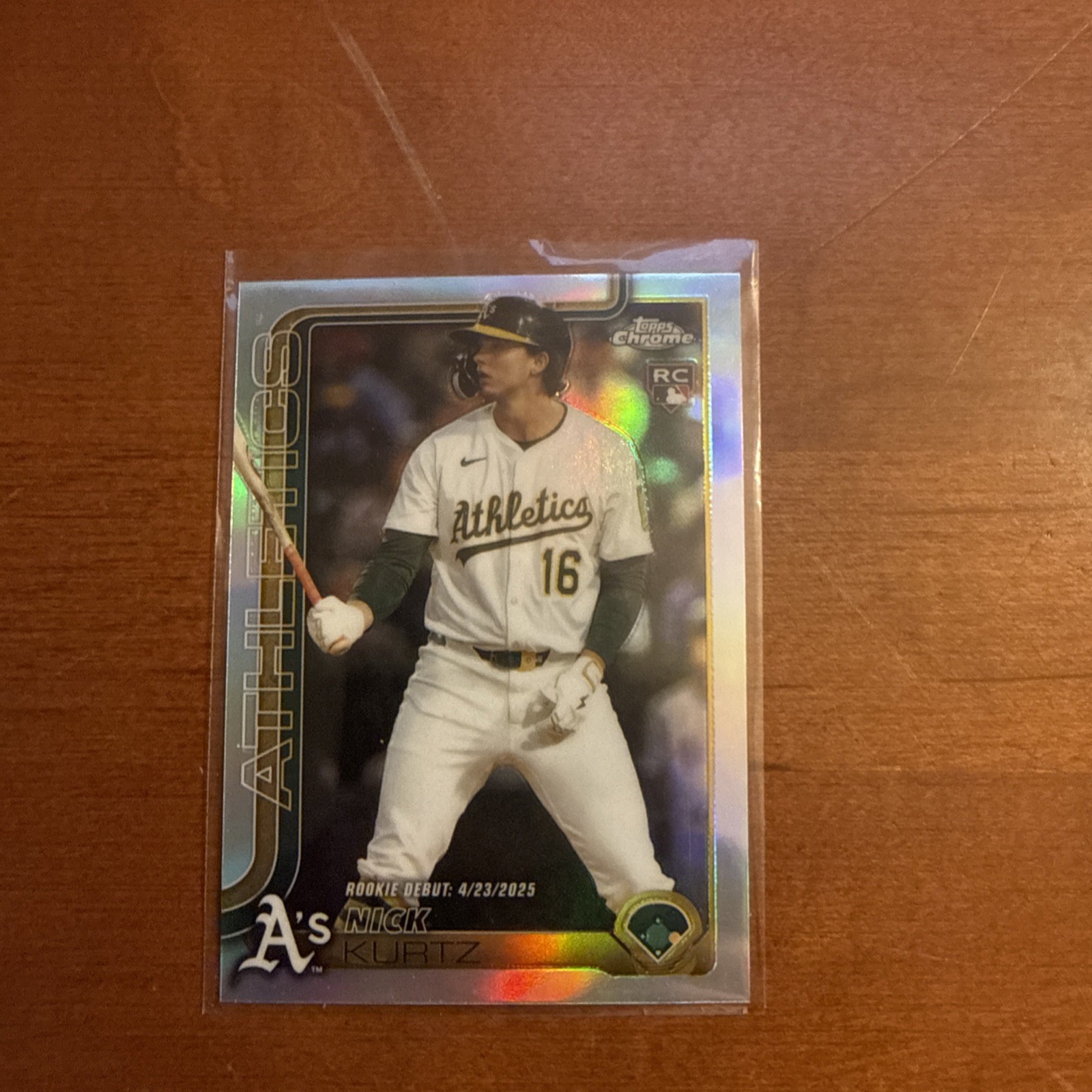 2025 Topps Chrome Update Nick Kurtz Rookie Debut #USC180 Oakland Athletics