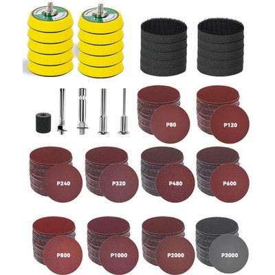 Klett Schleifpapier Set 50mm 325-tlg. für Dremel Akkuschrauber Polieren