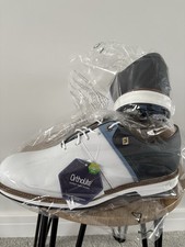 Footjoy DryJoy Premiere Series Mens Golf Shoes White Blue UK 7.5 New RRP £169.99