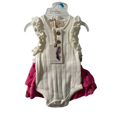 Combinaison De Neige Bébé Fille Jessica Simpson - Ivoire/orange - 3-6 Mois - Neuve