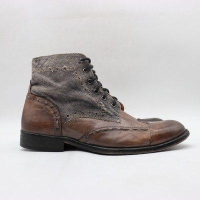True Religion Chukka Style Men\'s Size 11 Leather Ankle Boots Brown Shoe Italy True Religion Leather Boots for Men | Mercari main image 4