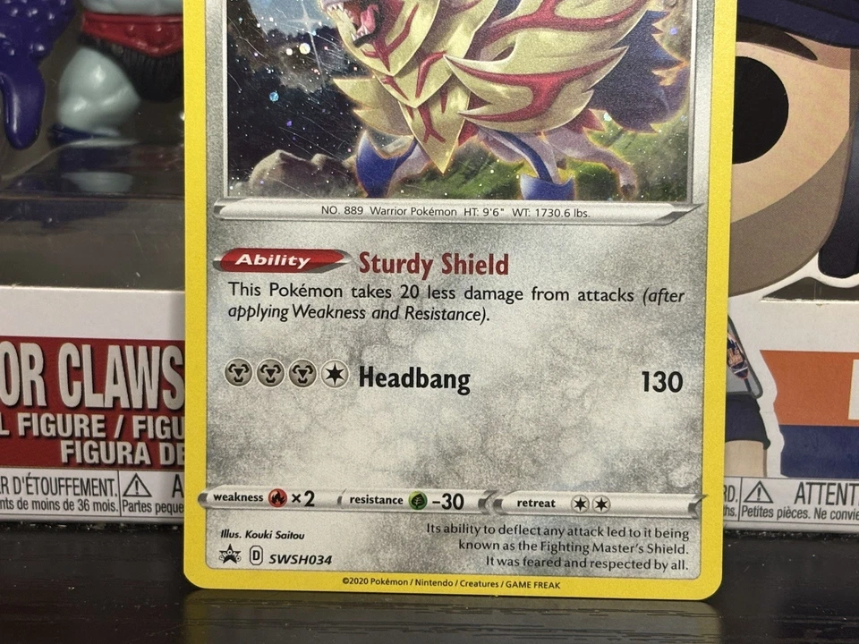Pokemon TCG Sword & Shield Promo Zamazenta #SWSH034 - Cosmos Holo Promo Card - Image 3 of 4