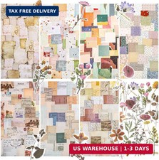 445 Pcs Vintage Scrapbook Paper, Journaling Supplies Kit, Delicate Decorative Pa