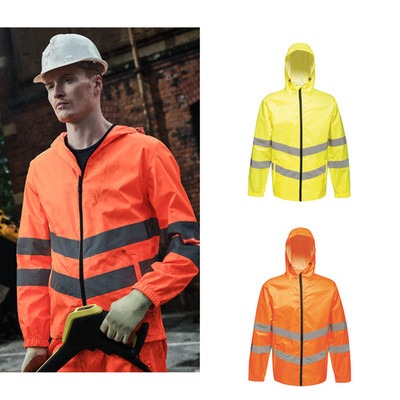 Regatta High Visibility High-Vis Pro Pack-Away Jacke TRW497 - Grown