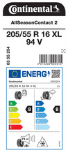 Continental AllSeasonContact 2 205/55 R16 94V XL M+S Ganzjahresreifen