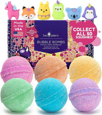 Mystical Bath Bombs for Girls and Boys with Surprise Toys inside 6 Pack - Larg