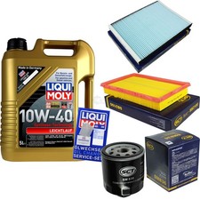 INSPEKTIONSKIT FILTER LIQUI MOLY ÖL 5L 10W-40 für Seat Leon 1M1 1.6 16V Toledo