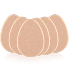 Beige Makeup Sponge Set - 6 Pcs Soft Applicators for Flawless Foundation Finish