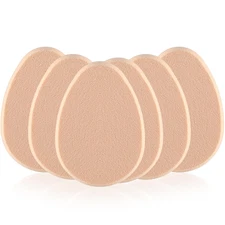 Beige Makeup Sponge Set - 6 Pcs Soft Applicators for Flawless Foundation Finish