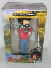 Kurt Adler Christmas Ornament Painter Bob Ross Happy Trees Sweater 5 Figurine