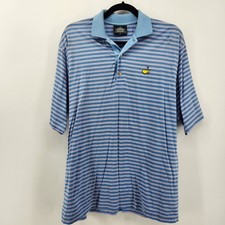 Clubhouse Collection Mens Striped Golf Polo Shirt Masters Tournament M