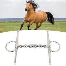 135mm Stainless Steel Horse Mouth Bit Horse Mouth Riding Full Cheek Snaffle Bit