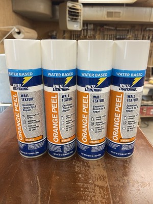 4 Ea. White Lightning Wall Texture White ORANGE PEEL/ Coarse/ Spray/ Water Based
