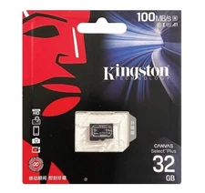 TF Card 32GB (Kingston) Canvas Select Plus Micro SD Phones Camera Car...