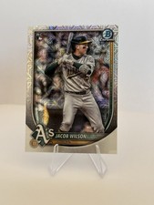 Jacob Wilson RC 2025 Bowman Chrome Mega Box MOJO REFRACTOR Athletics