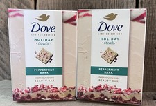 Dove Peppermint Bark Beauty Bar Soap 2-Pack Limited Edition 2023 Holiday Treats