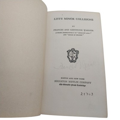 Life's Minor Collisions By Frances & Gertrude Warner 1930 8th Impression