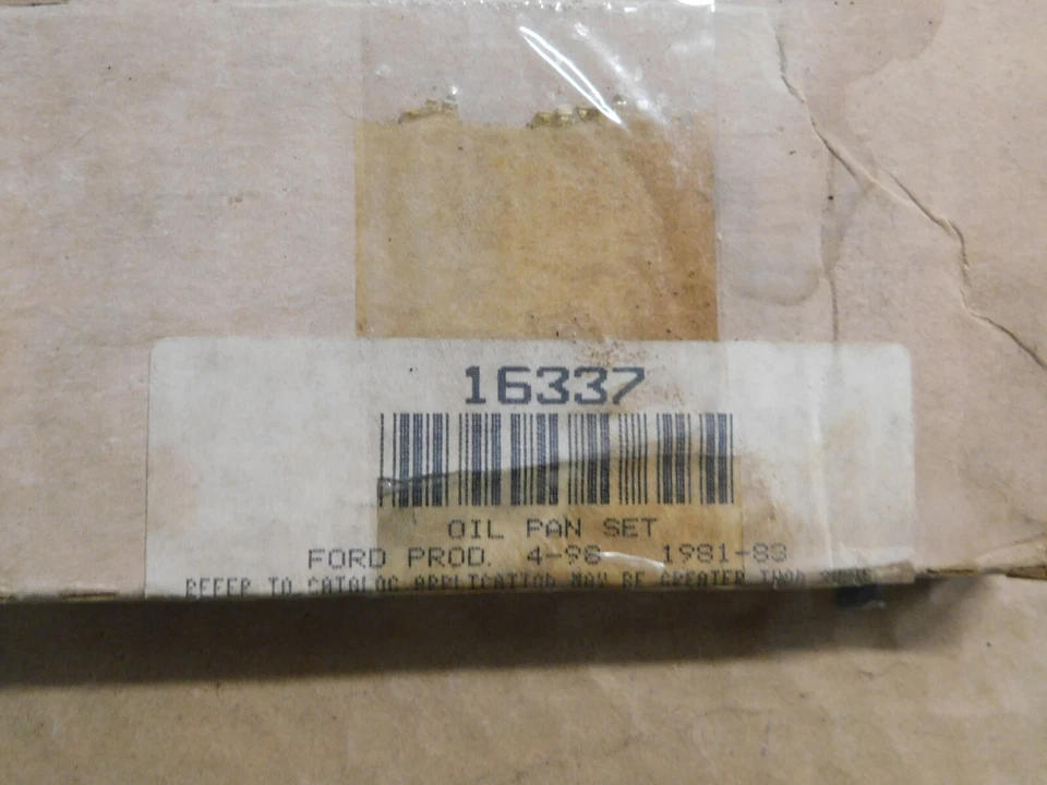 Juego de juntas de cárter de aceite de corcho Detroit 16337C para Ford Escort Mercury Lynx 98 CID 4 cilindros Foto 2 de 3