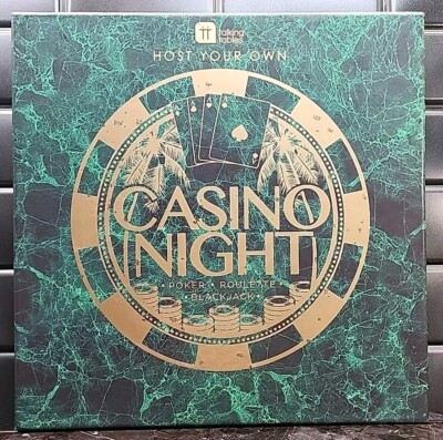 Host Your Own Casino Night Game Poker Roulette Blackjack HOST-CASINO-V2 Sealed