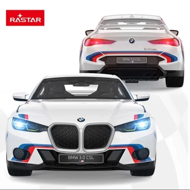 Rastar 92800 1:14 Scale RC BMW 3.0 CSL Model Kids Toy Car with Remote - White - Image 3 of 3