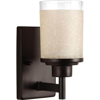 Alexa Collection 1-Light Antique Bronze Bath Sconce by Progress Lighting