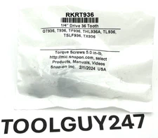 SNAP ON 1/4" Drive 36 Tooth Ratchet Repair Kit Parts T936 TL936 TF936 RKRT936