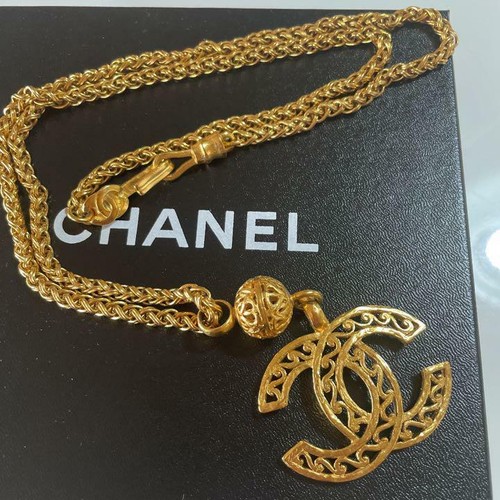 Chanel Vintage Necklace Pendant Coco 