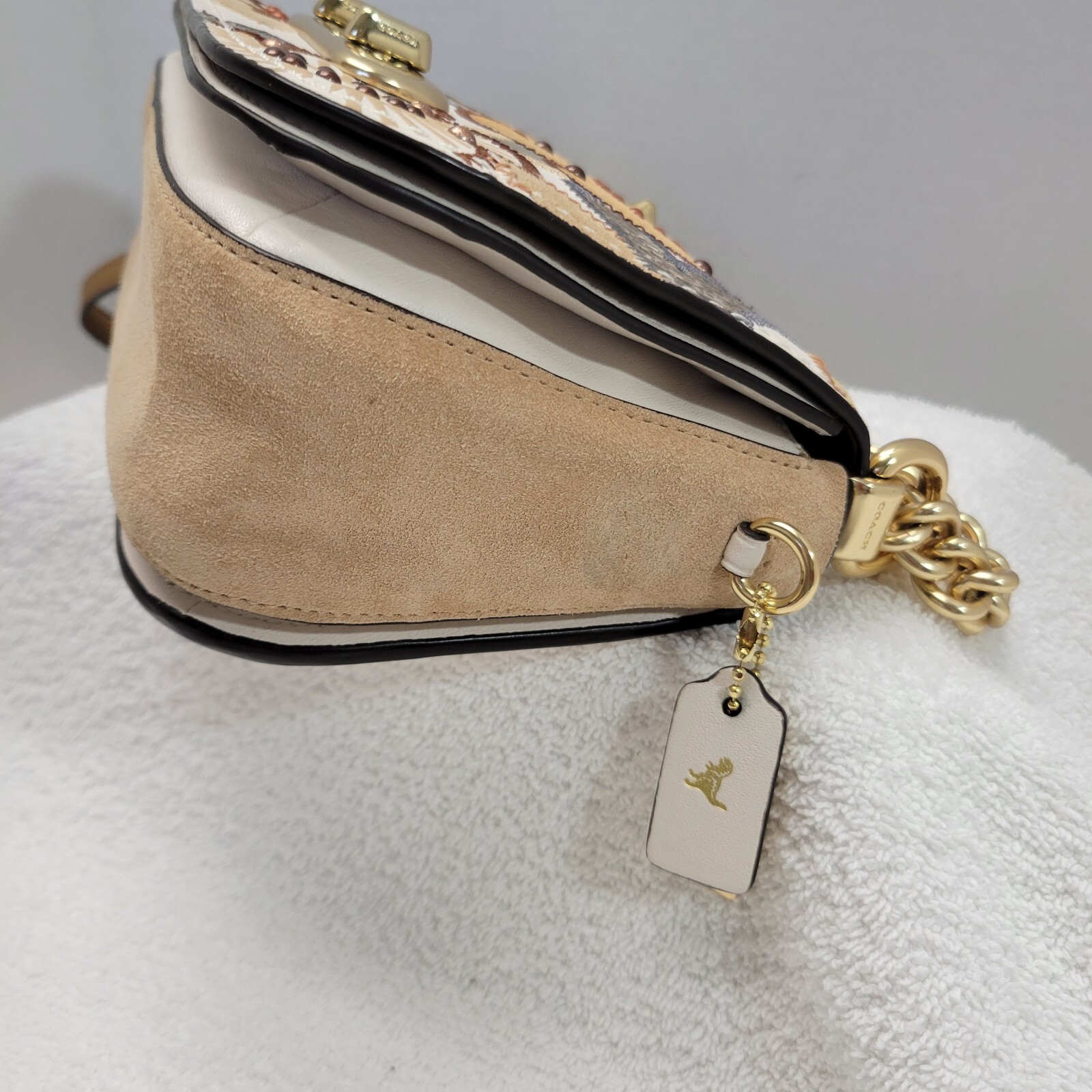 Coach Swagger Shoulder Bag With Patchwork Tea Ros… - image 21