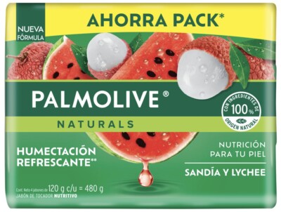 8 JABONES PALMOLIVE SANDÍA Y LYCHEE (120g) - 8 PALMOLIVE SOAPS