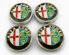 4x 60mm ALFA ROMEO  Nabendeckel  GOLD Felgendeckel Nabenkappen 147, 159, 164, GT