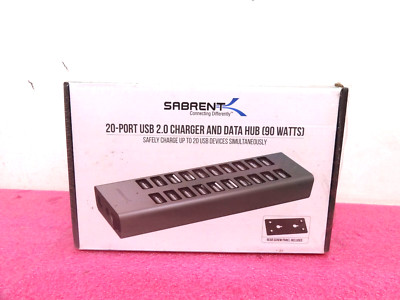 Sabrent 20 Port USB 2.0 Charger&data hub AX-P20C 90W 12V W/Power Supply T9-A11
