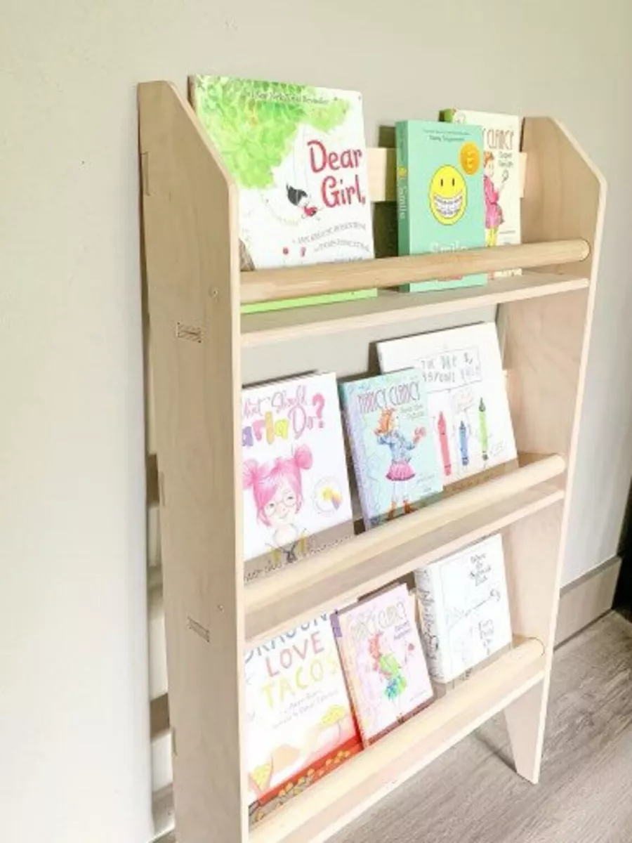 Tall Montessori Bookshelf – Toddler Bookcase - Kids Library - Montessori  Wooden