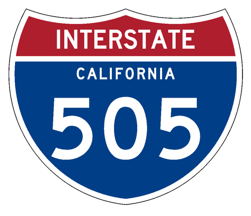 Adesivo decalcomania Interstate 505 - Foto 1 di 3