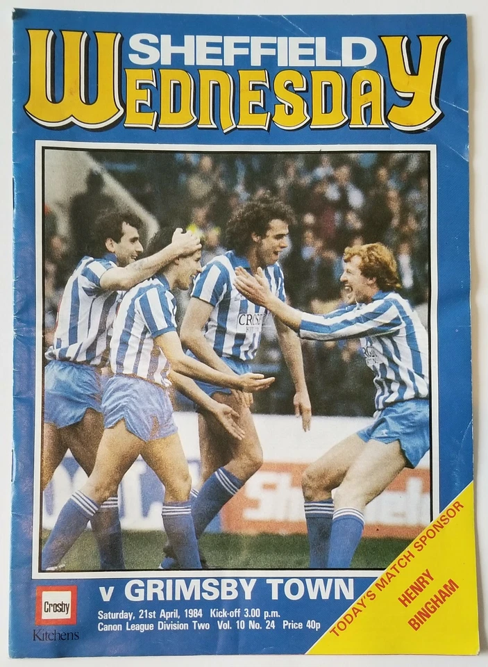 Grimsby Town: 5 x Match Day Programs including Sheffield Wednesday, 1984 - Image 2 of 4