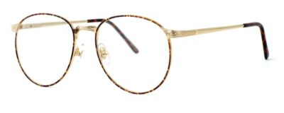 Fashion Optical Reading Glasses E788 in Gold Amber with Blue Light Filter + A/R