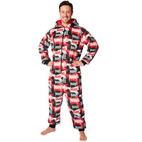Marvel Adult Unisex All Over Print Hooded All In One Pyjama Long Sleeved