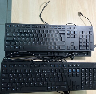 Menge 8 Kabelgebunden Tastaturen Dell Kb216 USB QWERTZ Layout Fremd für Computer PC  