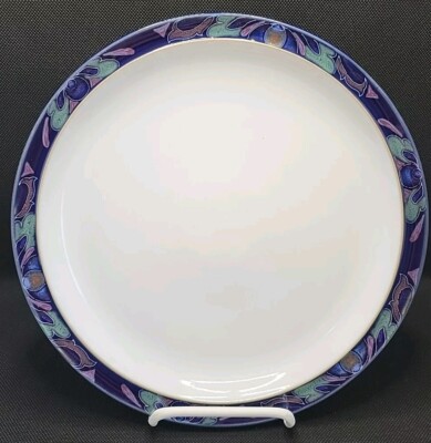 Denby Baroque Dinner Plate Blue Vintage Stoneware Dinnerware Made in England