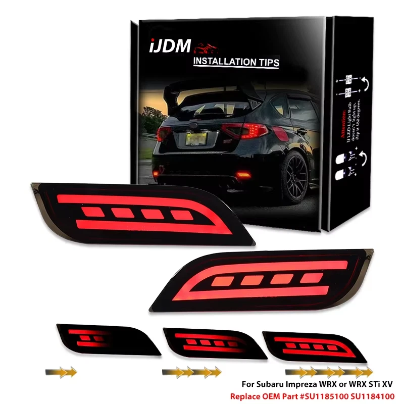 2 шт светодиодных отражателей бампера для Subaru Impreza WRX или WRX STi XV Crosstrek, - Изображение 2 из 4