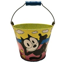 Vintage Felix the Cat Sand Pail Beach Bucket Schylling 1990 Kids Toy Collectible
