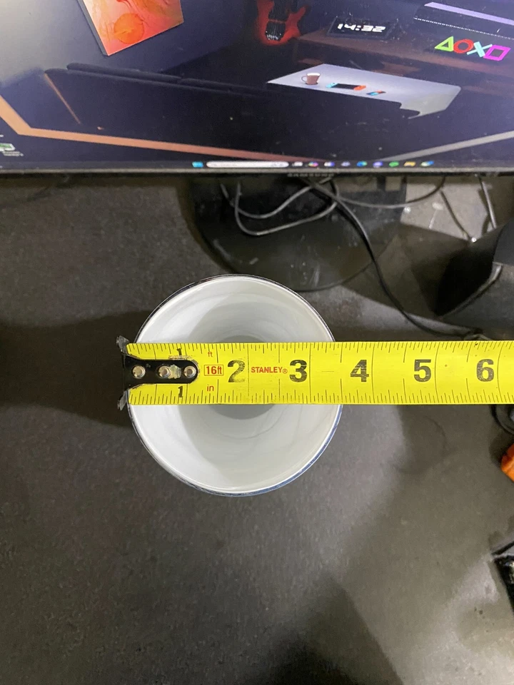 Абстрактное стекло белый с черный Drizzle художественное стекло ваза - шикарный! - Изображение 4 из 4