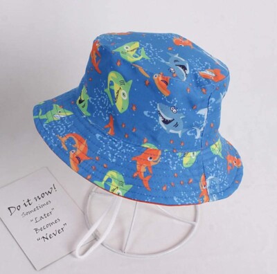 Toddler Summer Hat, Shark Baby Hat, Toddler Sun Hats, UPF 50+ Hats, 100% Cotton