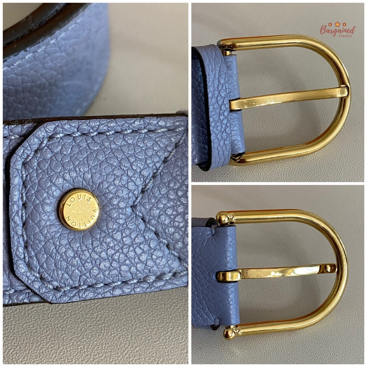Louis Vuitton Empreinte navy blue belt. Louis Vuitton Blue Marine Epi Leather LV Initials Belt 90CM  main image 2