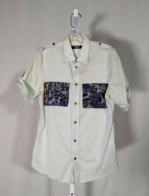 Raf by Raf Simons Tech Snap Military Leopard Pocket Shirt Small