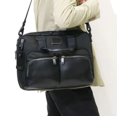 TUMI Alpha Bravo Slim Commuter Briefcase bag 2 Colors Navy Black Outlet Products