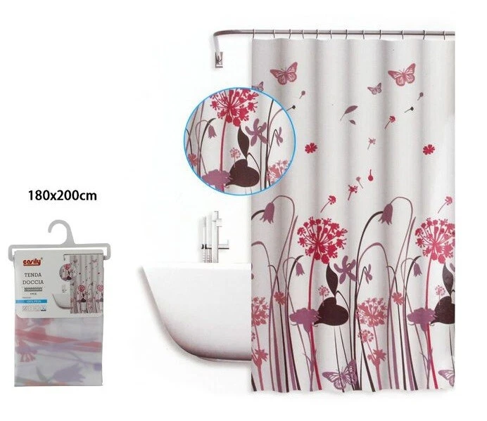 Tenda Doccia 200 x 200 cm, Tenda per Doccia Oro Antimuffa