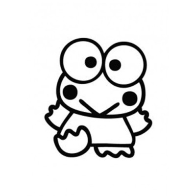 Sanrio Keroppi Frog Waving Decor Japan Cartoon Decal Sticker Car Window Laptop