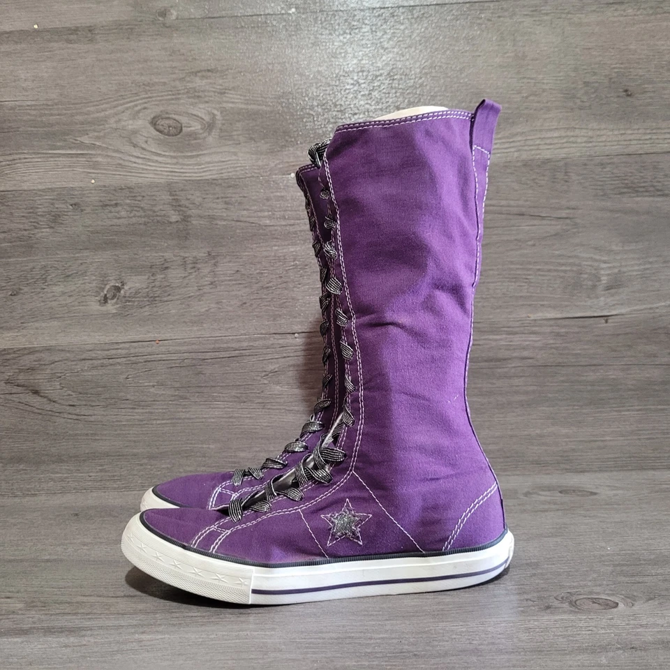 Zapatos Converse One Star Calf High Juvenil Talla 4y Púrpura Gs Foto 2 de 4