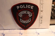 police patch   SPRING HILL POLICE KANSAS  RED